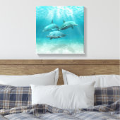 Toile Dauphins de natation (Insitu(Chambre))