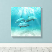 Toile Dauphins de natation (Insitu (Plancher de Bois))