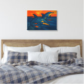 Toile Dauphins de style cubique (Insitu(Chambre))