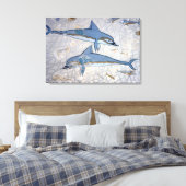 Toile Dauphins (fresque) (Insitu(Chambre))