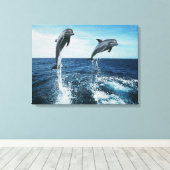 Toile Dauphins jumeaux (Insitu (Plancher de Bois))