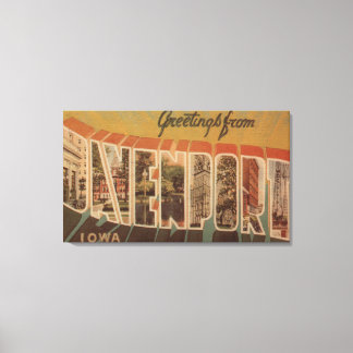 Toile Davenport, Iowa - Scènes de grandes lettres