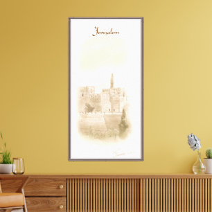 Toile David Vieille Ville Jérusalem Israël Peinture Arti