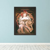 Toile Daydream c1896 par Alphonse Mucha (Insitu (Plancher de Bois))