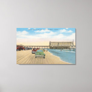 Toile Daytona Beach, FL - Vue sur la plage de Pier Casin