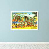 Toile Daytona Beach Florida FL Grande Lettre Carte posta (Insitu (Plancher de Bois))