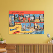 Toile Daytona Beach, Floride - Grandes Lettres Scènes (Insitu(Salon))
