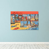 Toile Daytona Beach, Floride - Grandes Lettres Scènes (Insitu (Plancher de Bois))