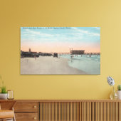 Toile Daytona, FL - Vue sur la plage avec voitures & (Insitu(Salon))