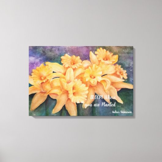 Toile Dazzling Daffodils dans Waterclors (Recto)