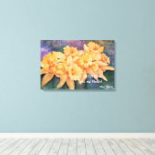 Toile Dazzling Daffodils dans Waterclors (Insitu (Plancher de Bois))