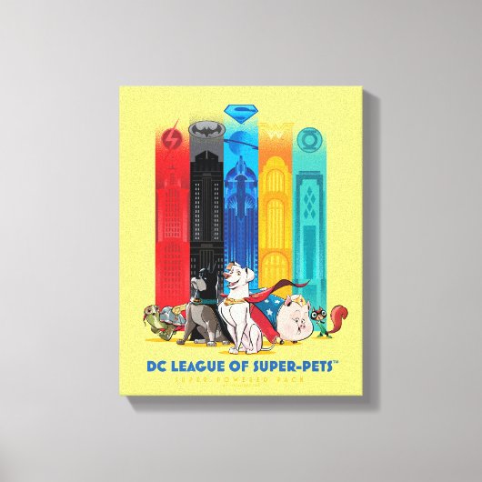 Toile DC League of Super-Pets Metropolis Towers (Recto)
