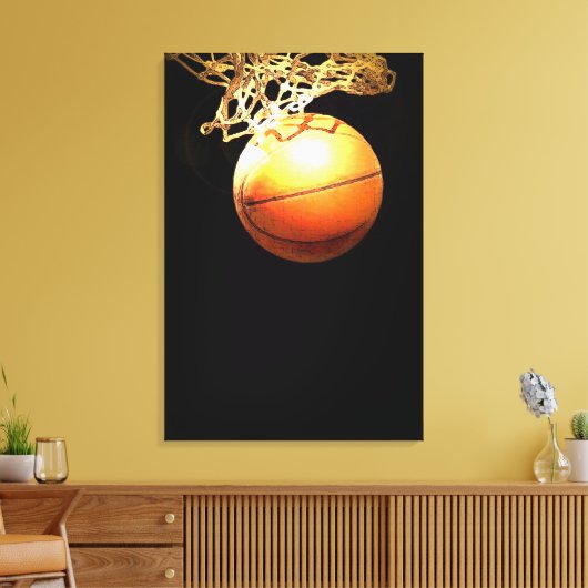 Toile de basket-ball enroulée (Insitu(Salon))