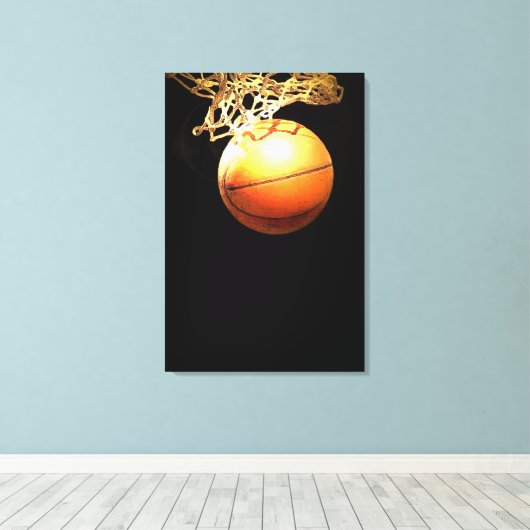 Toile de basket-ball enroulée (Insitu (Plancher de Bois))