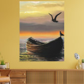 Toile de bateau coucher de soleil Imprimer Calme (Insitu(Salon))
