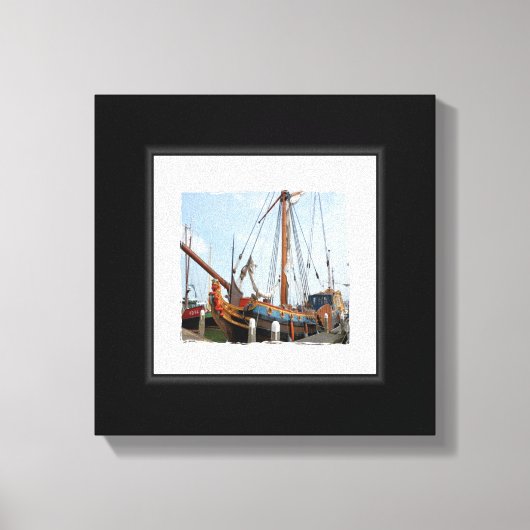 Toile De Bateau Noir Et Blanc (Recto)