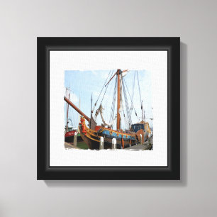 Toile De Bateau Noir Et Blanc