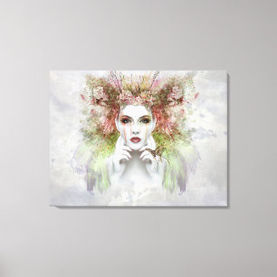 Toile De belles femmes avec papillon