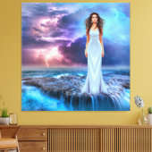 Toile De belles femmes debout sur Ocean Rock (Insitu(Salon))