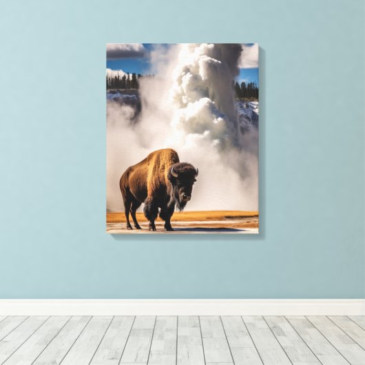 Toile de bison de Yellowstone (Insitu (Plancher de Bois))