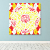 Toile de boîte à balle de soccer typographique (Insitu (Plancher de Bois))