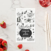 Toile de Boston Serviettes en papier Mariage perso (En situation)