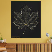 Toile de botanique Feuille d'érable dorée Cadeau (Insitu(Salon))