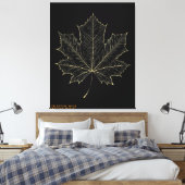 Toile de botanique Feuille d'érable dorée Cadeau (Insitu(Chambre))