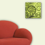 Toile de boule jaune-vert moderne à feuilles de fo<br><div class="desc">Un motif moderne en toile de boucles de feuilles de fougères jaune-vert fait partie de la collection Fern Frond Curl Motif - Home Decor et Quad & Set of Four Wall Art and Throw Pillows. 🎨 Modifier la couleur de remplissage 📧 s'informer sur un design personnalisé beatecisse@kbmd3signs.com 🌐 Visitez pour...</div>