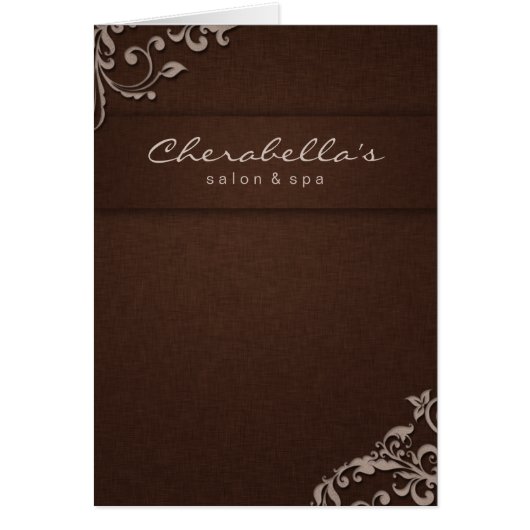 Toile de brun de beige de brochure de salon de spa (Devant)