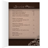 Toile de brun de beige de brochure de salon de spa (Intérieur (Droit))