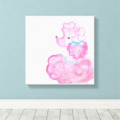 Toile de caniche rose (Insitu (Plancher de Bois))