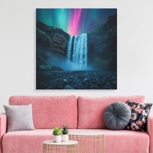 Toile de cascade Aurora - Nature mystique Imprimer