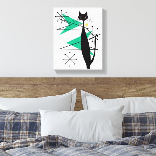 Toile de chat Cool Retro Atomic Era MCM (Insitu(Chambre))