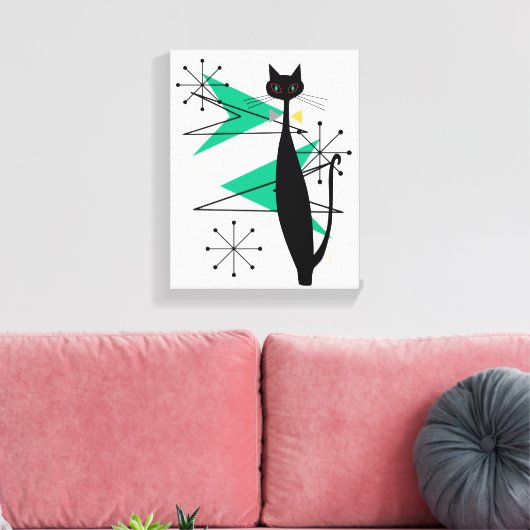 Toile de chat Cool Retro Atomic Era MCM (Insitu(Salon))