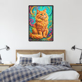 Toile de chat duveteux expressionniste abstrait (Insitu(Chambre))