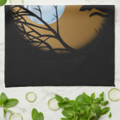 Toile de chat Gras Chat Noir Serviettes de thé Art (Plié)