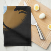 Toile de chat Gras Chat Noir Serviettes de thé Art (Quart Plié)