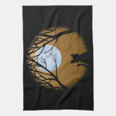 Toile de chat Gras Chat Noir Serviettes de thé Art (Vertical)