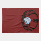 Toile de chat Gras Chat Noir Serviettes de thé Art (Horizontal)