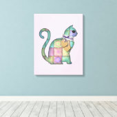 toile de chat patchwork (Insitu (Plancher de Bois))