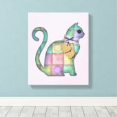 toile de chat patchwork (Insitu (Plancher de Bois))