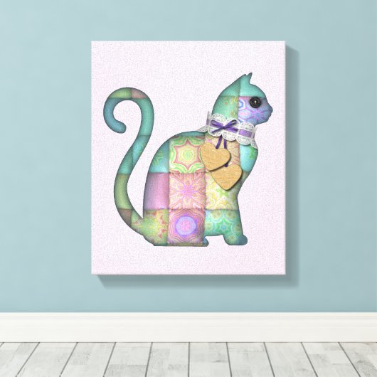 toile de chat patchwork (Insitu (Plancher de Bois))