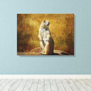 Toile de chien de prairie texturée Imprimer