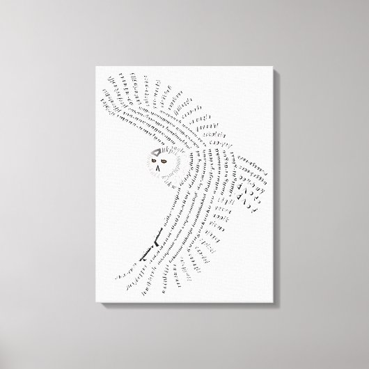 Toile de Chouette Neige Imprimer (Recto)
