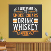 Toile de citation de cigar et Whiskey Imprimer (Insitu(Salon))