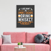 Toile de citation de cigar et Whiskey Imprimer (Insitu(Salon))