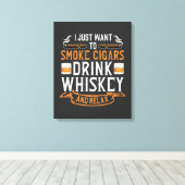 Toile de citation de cigar et Whiskey Imprimer (Insitu (Plancher de Bois))