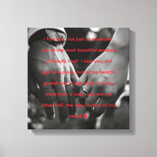 Toile de citation romantique "Mon autre moitié" au
