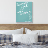 Toile de citation "Vie non examinée" de Socrate (b (Insitu(Chambre))